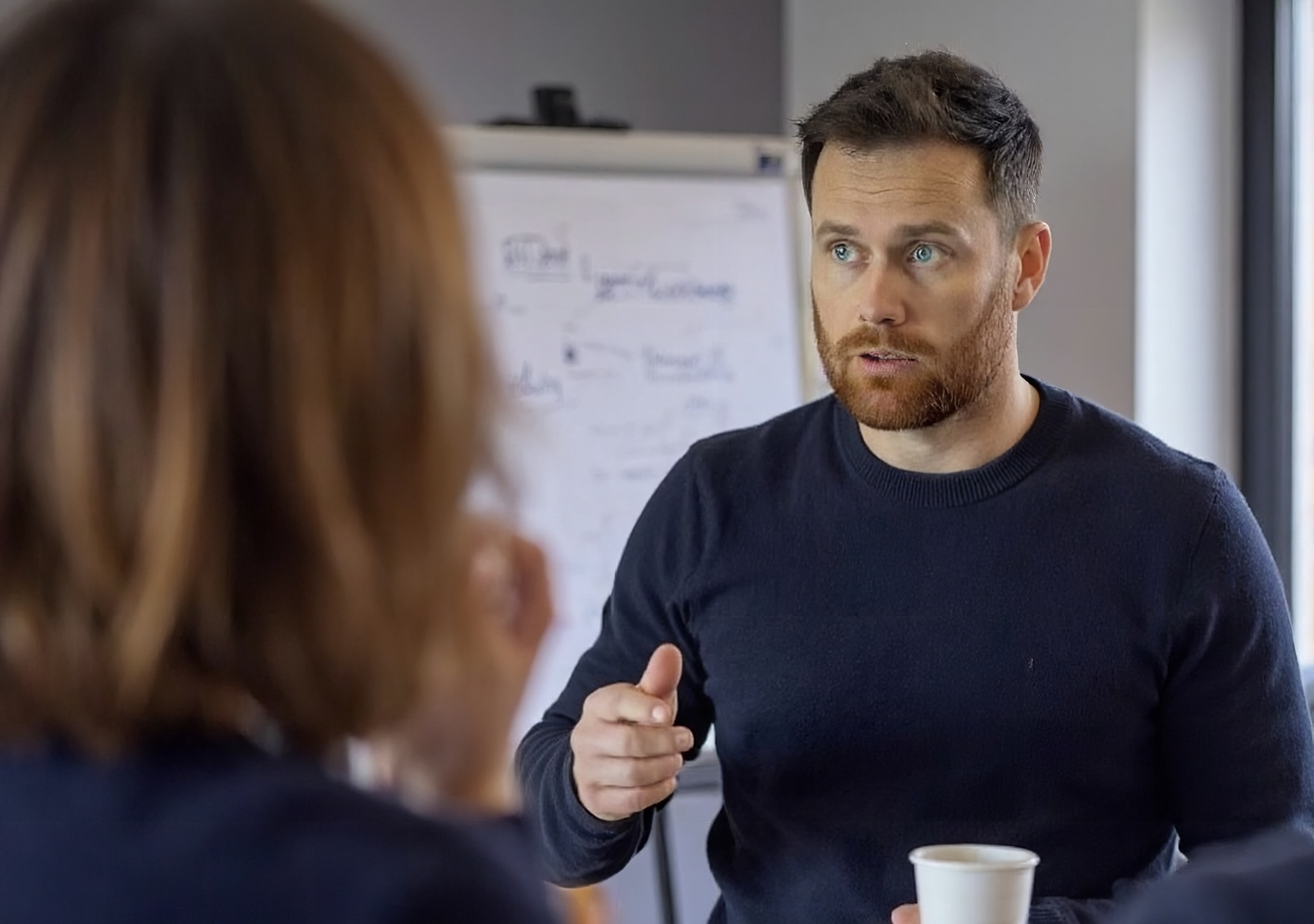 Tom Pearson leading an advisory session